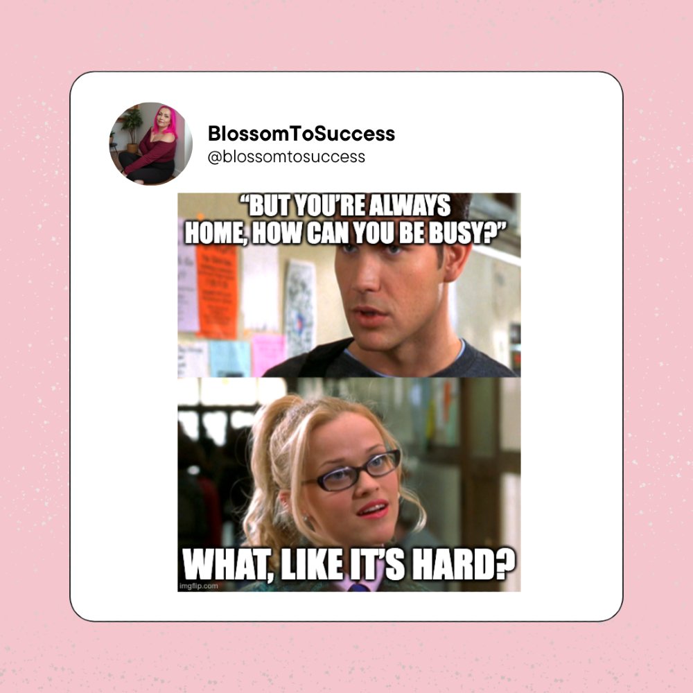 BlossomToSucces's tweet image. Oh, you work from home? Must be nice to sit around in pajamas all day.”
Meanwhile: juggling calls, kids, clients, and chaos like a circus master. 🎪👩‍💻
Being home doesn’t mean being free. It means running the show on all fronts.
#WorkFromHomeLife #CEOAndMom #NotThatEasy