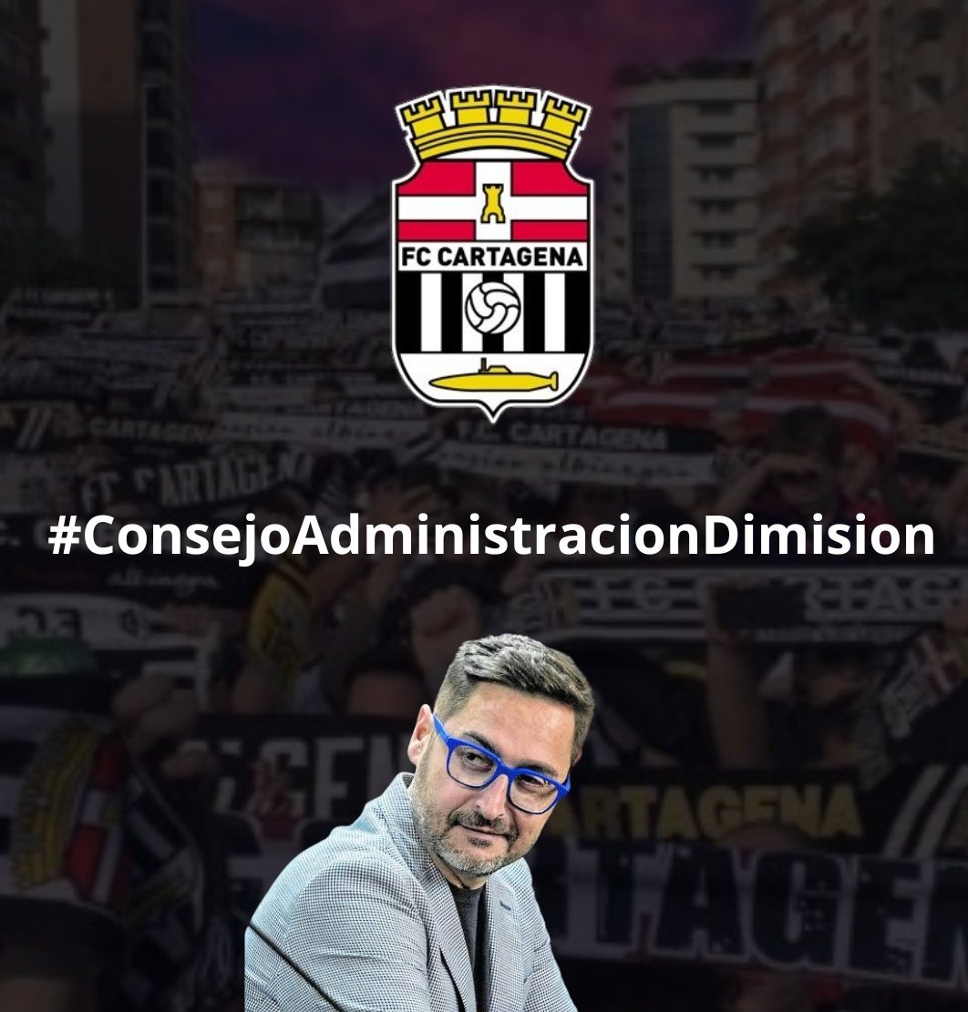 Vamos a utilizar el siguiente hashtag, que se enteren, que dejen de secuestrar nuestro club y su futuro por sus intereses. 

¡Fuera de Cartagena ya!

#ConsejoAdministracionDimision
