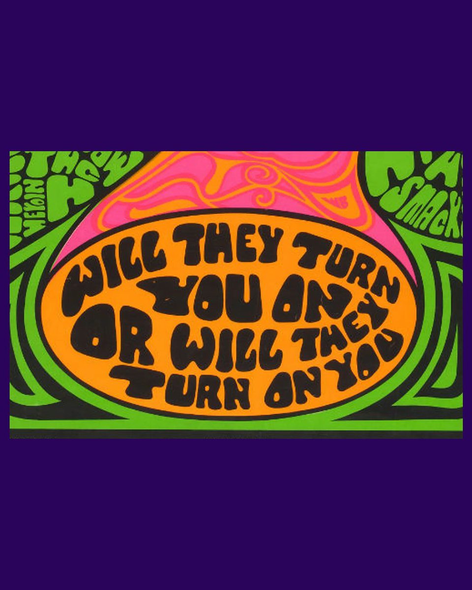 PeoplesGDArc's tweet image. US Department of Health, Education &amp;amp; Welfare 
Anti Drug Poster, 1969
archived by Zai

social Media Post by eve sage

Showcases a psychedelic design with a large question mark in a biomorphic form. asks if the drugs will “turn you on or turn on you”

#peoplesGDArchive
#GDArchive