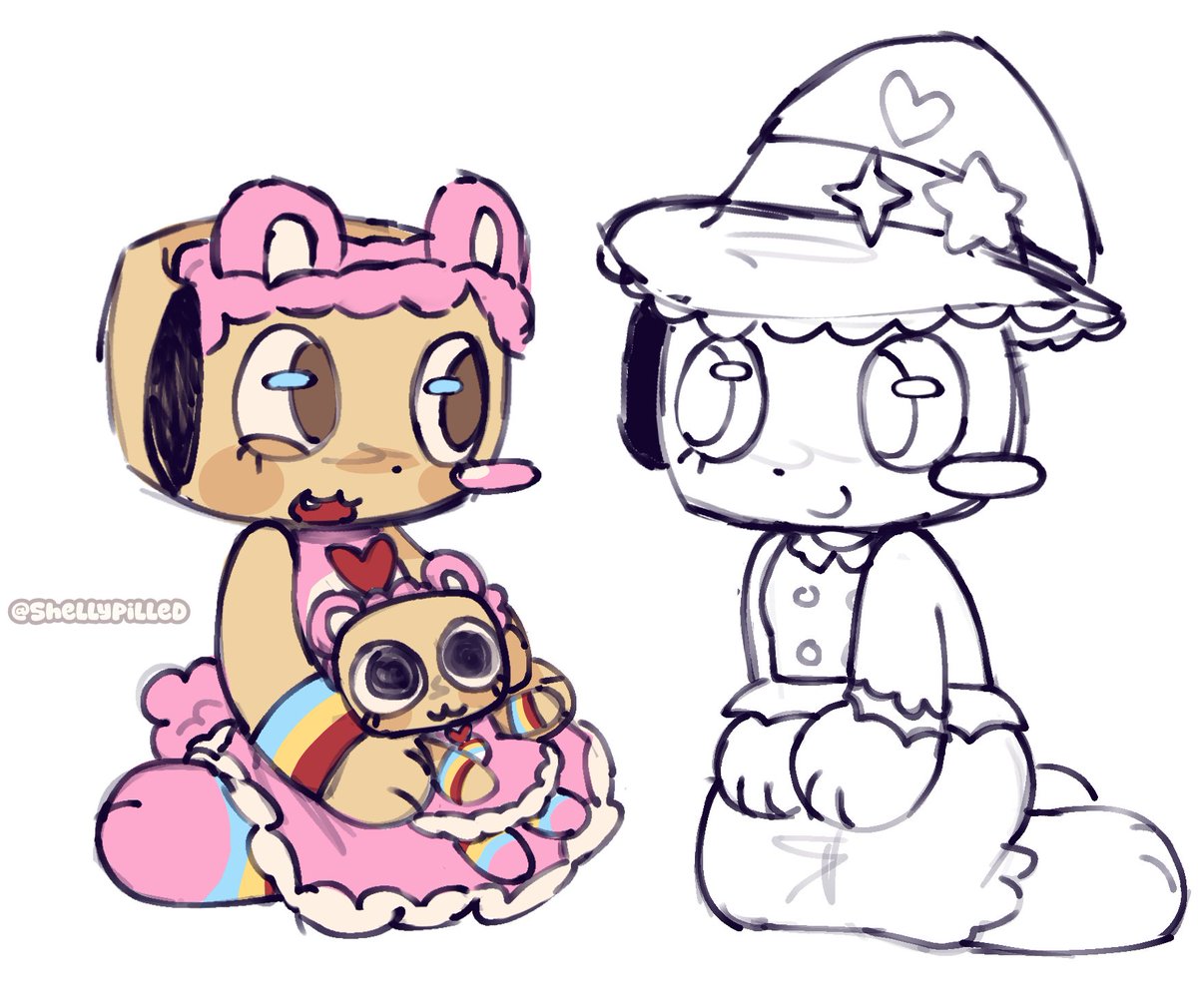 shellypilled's tweet photo. 𦴠day 113 ; i made this like 2-3 days ago but i lost motivation 2 finish π , carebear shelly / witch shelly !!!!! theyre so cuties !
#dwdailyshelly #dandysworld #shellcest #dandysworldshelly https://t.co/XoVgfW5cZM