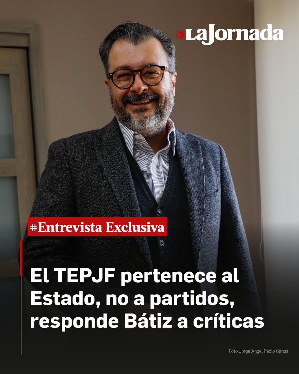 lajornadaonline's tweet photo. 🔴 #EntrevistaExclusiva | El Tribunal "no pertenece a ningún actor político, sino al Estado mexicano”

El nuevo presidente del Tribunal Electoral del Poder Judicial de la Federación, Gilberto de Guzmán Bátiz García, asegura que no responde a ningún color o bandera política y que su compromiso es con la legalidad y la confianza ciudadana.

En entrevista con La Jornada, habló sobre las críticas tras la primera elección judicial, los señalamientos por los “acordeones” y la independencia del Tribunal frente al poder político.

Más información en: https://t.co/minhKo08Et