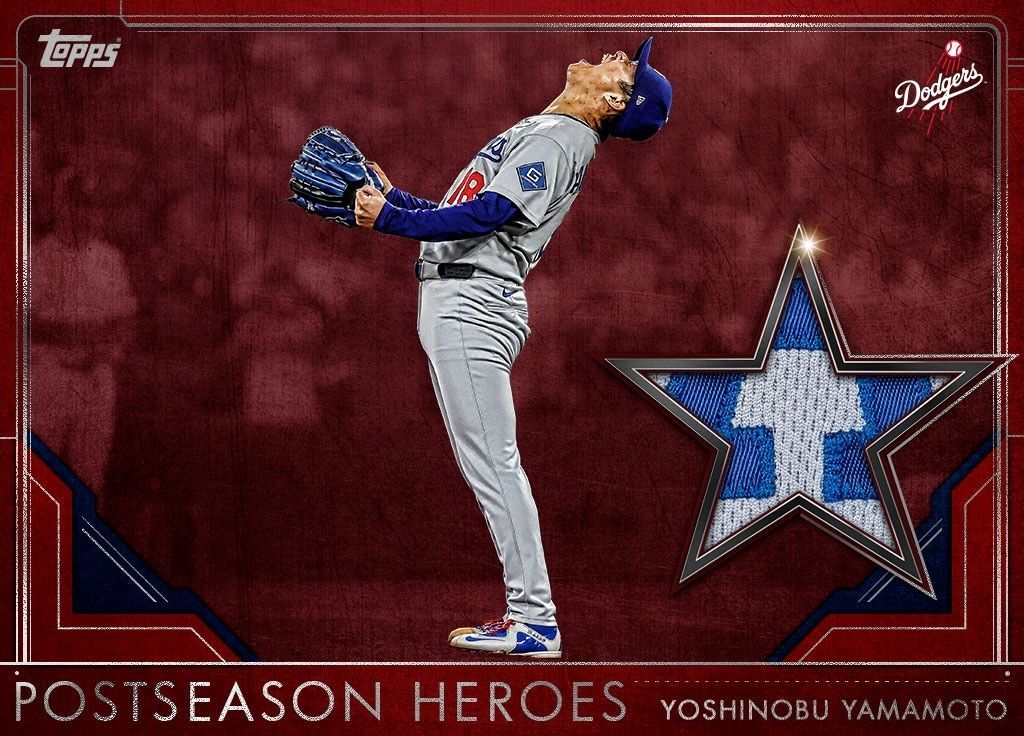 ToppsBUNT's tweet image. 🏆 Celebrate the superstars of the Dodgers' championship run in the #WorldSeries edition of #Postseason Heroes! #BUNT25 #LetsGoDodgers

🗞️ More: buff.ly/suSnBad