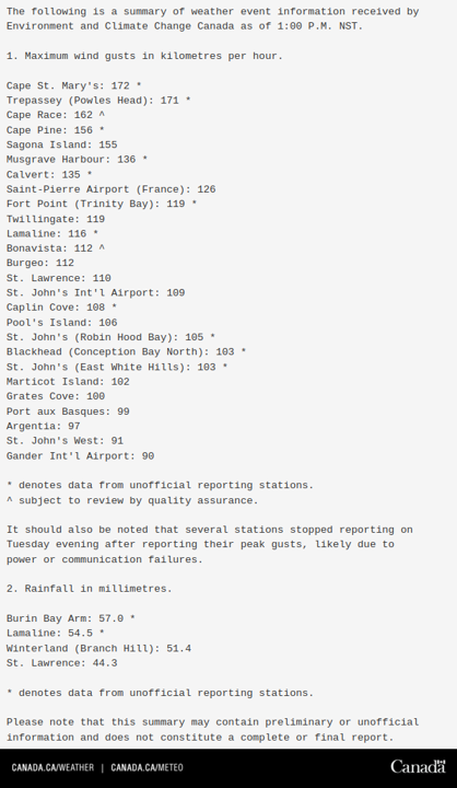 ECCCWeatherNL's tweet image. Our summary of this week&apos;s &apos;weather bomb&apos; is now posted at: ow.ly/GcAl50Xni3U #NLwx