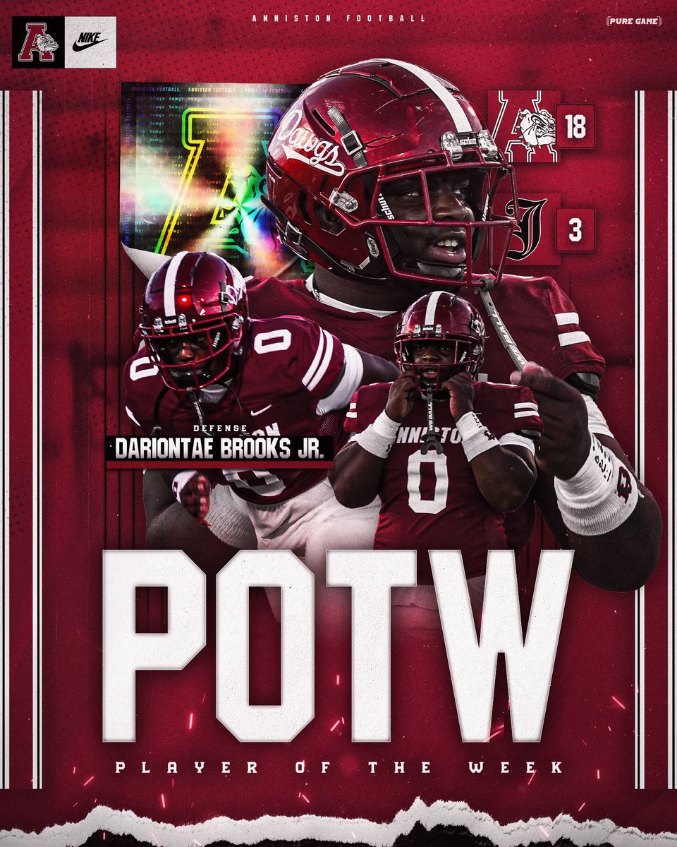 🐶⛓️POTW (Player of the Week) DAWG vs. Jacksonville HS last week! <a href="/DariontaeBrooks/">Dariontae brooks Jr</a> #Dawgson3