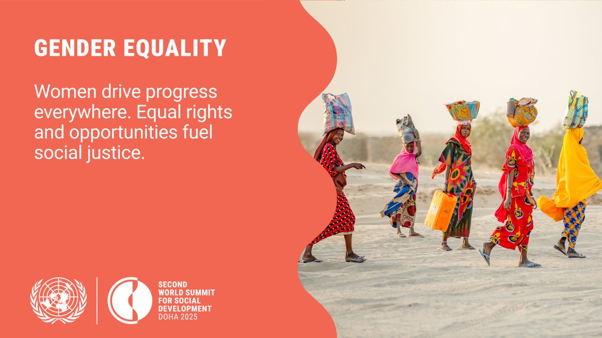 UN4Ageing's tweet image. Gender and ageing intersect in unique ways.

Join #SocialSummit2025 for Addressing Gender and Ageing: Centering Older Women in Social Development Solutions.

 🕙 10:00–11:15 AM | 📍Room 1, QNCC (Doha)
#SocialDevelopment #PopulationAgeing #UNDESA