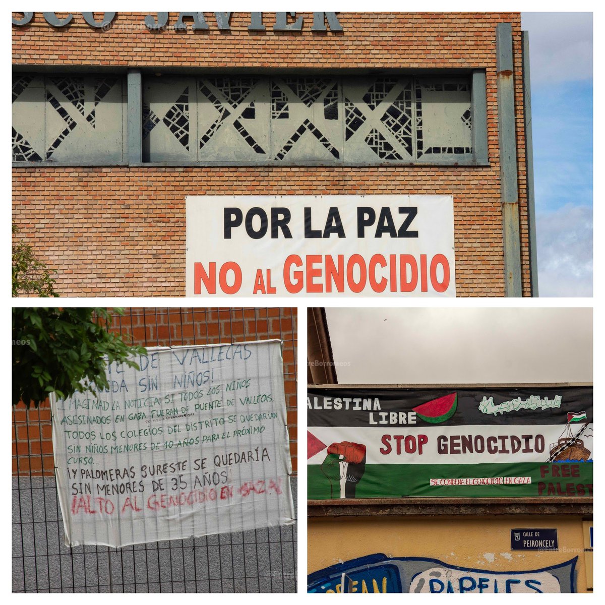 Podíamos hacer una recolección de fotos de parroquias donde se hayan colgado muestras de apoyo a Palestina y contra el Genocidio...
Aquí dos en Vallecas y una de Ventilla...
Nos animamos a poner este signo de humanidad en las fachadas de tantas parroquias...!!

#NOalGENOCIDIO