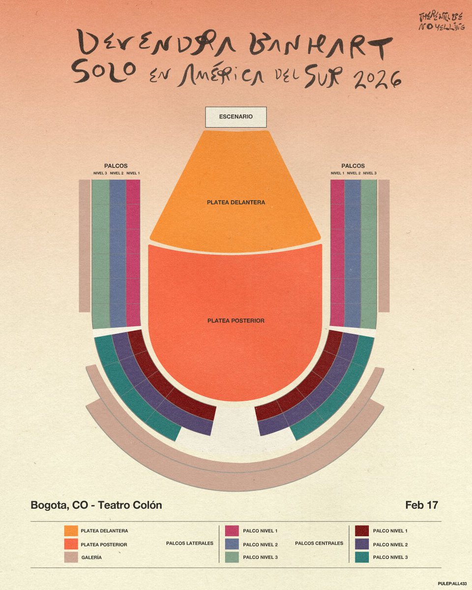 paramo_presenta's tweet image. Uno de los regalos de la diáspora venezolana al mundo, el cantautor de lo particular y lo conmovedor, @DevendraBanhart estará presentándose en el Teatro Colón del Centro Nacional de las Artes, solo él y su guitarra, el próximo 17 de febrero del 2026 en Bogotá. ✍️🎼

Esta es una…