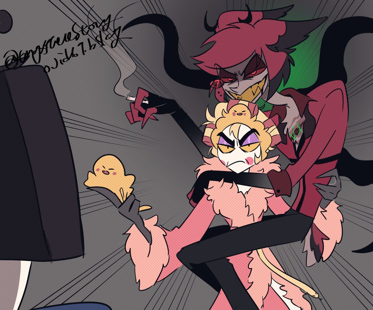 It's funnier in my brain tho😭  #radioapple 

My mom uses her slipper to deal with roaches, you know😂
#hazbinhotelseason2 #hazbin2spoilers