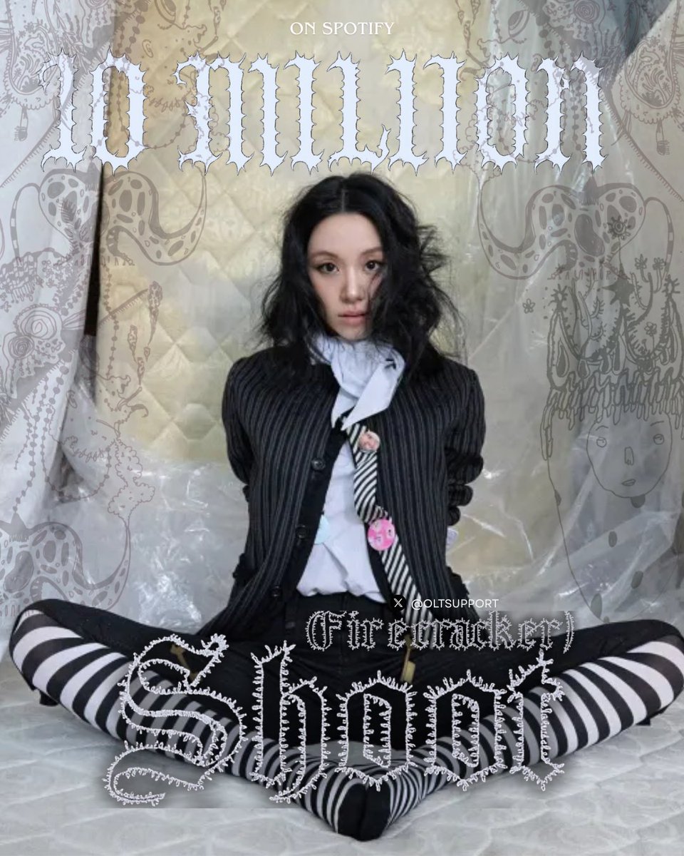 CHAEYOUNG "Shoot (Firecracker)" has surpassed 10 MILLION on Spotify. It's her 1st song to do so. 🥳🍓