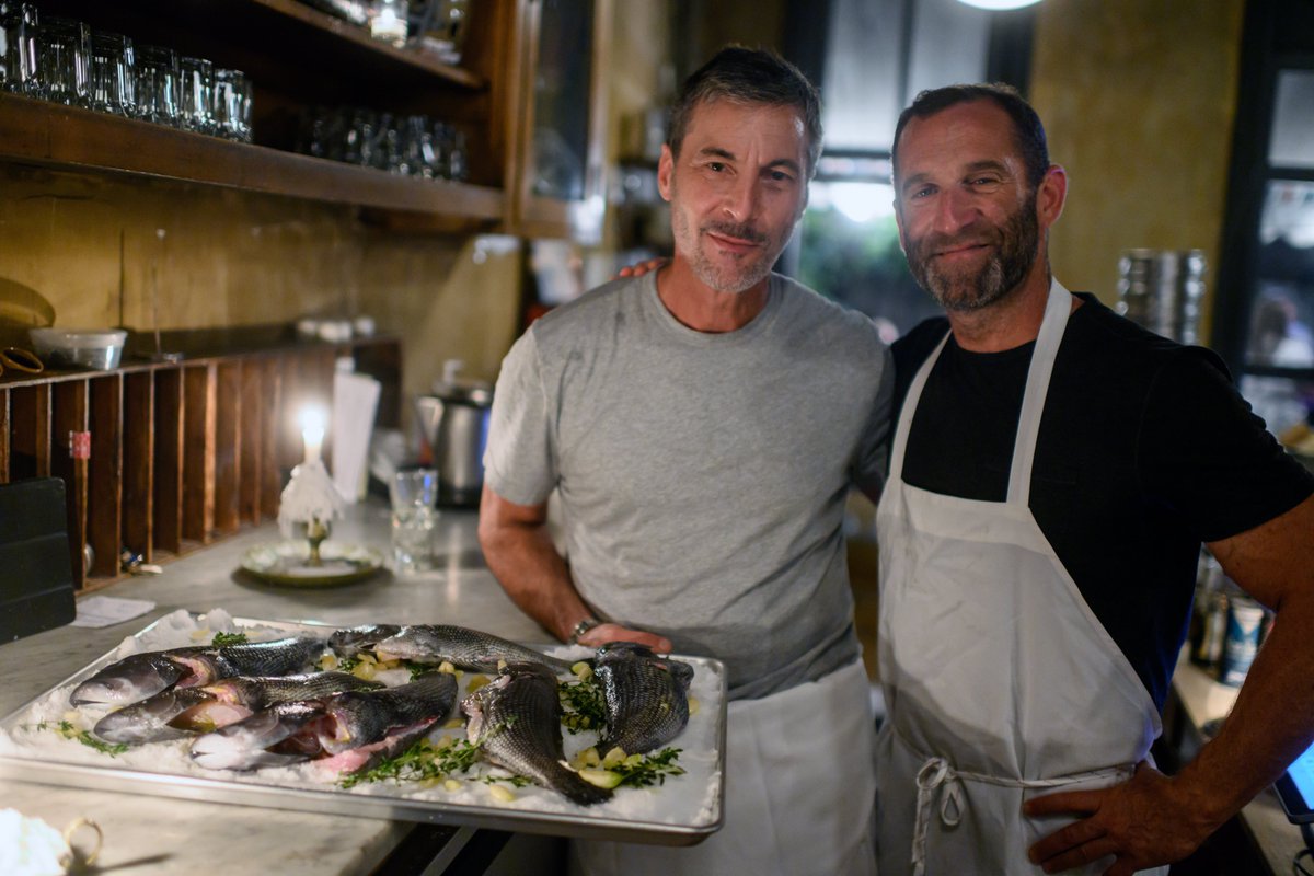 smoothdude's tweet image. Lucali and Adam Perry Lang cooking for Billy&apos;s birthday a couple years back.