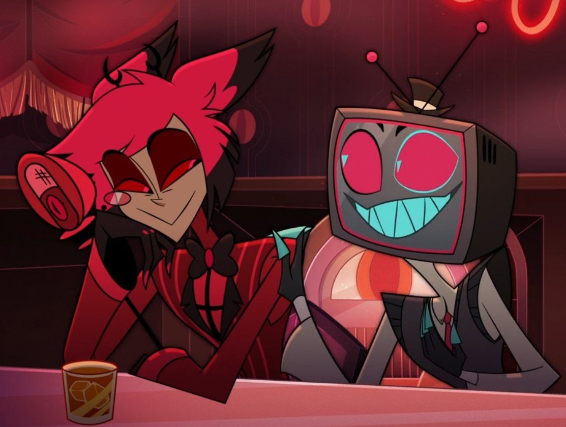 vvoxxdei's tweet photo. like wdym these are not fanart #hazbinhotelseason2 #radiostatic https://t.co/TNtzgks5KG