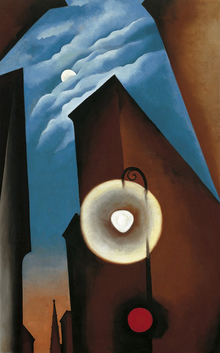 New York with Moon, 1925 by Georgia O'Keeffe #WomensArt #fullmoon