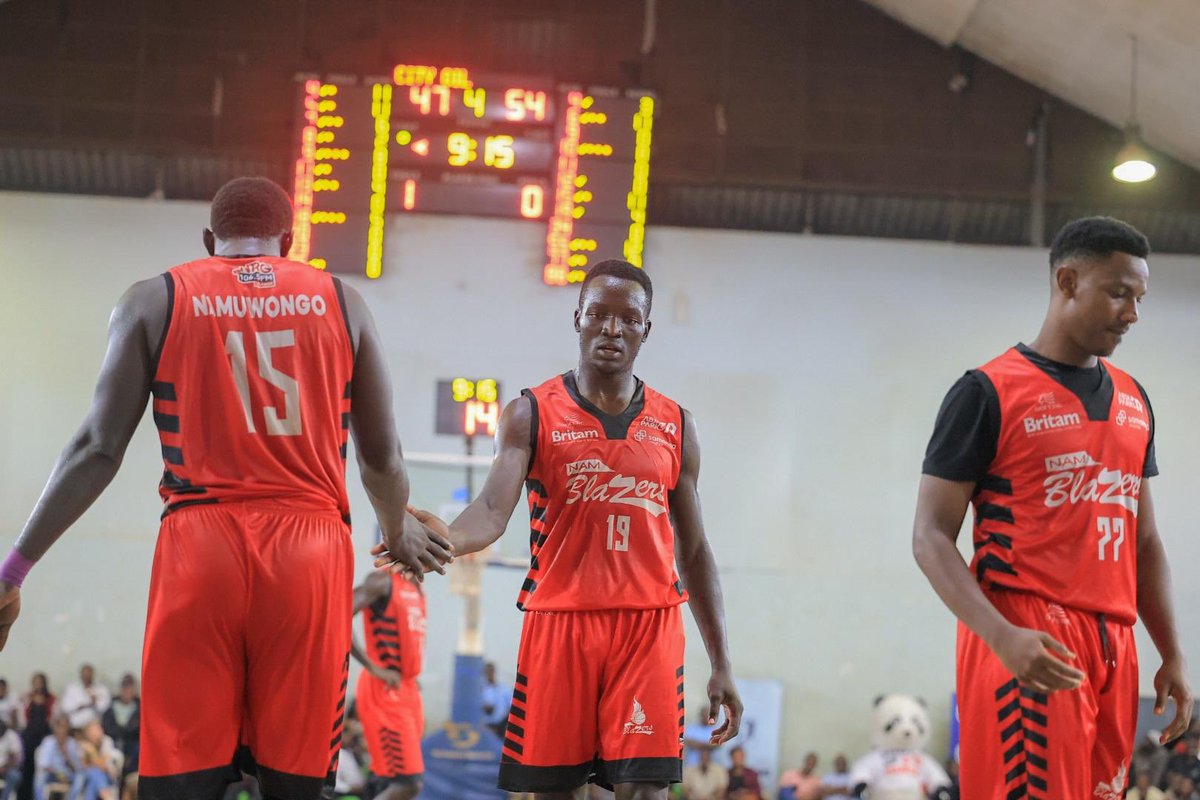 ntvuganda's tweet photo. Namuwongo Blazers are the new National Basketball League champions after beating City Oilers 68–55 to clinch the series 4–2. The Blazers came from 2–0 down to win four straight games, ending the Oilers’ 10-year title streak. #NTVNews https://t.co/Pj3L0FG7V8