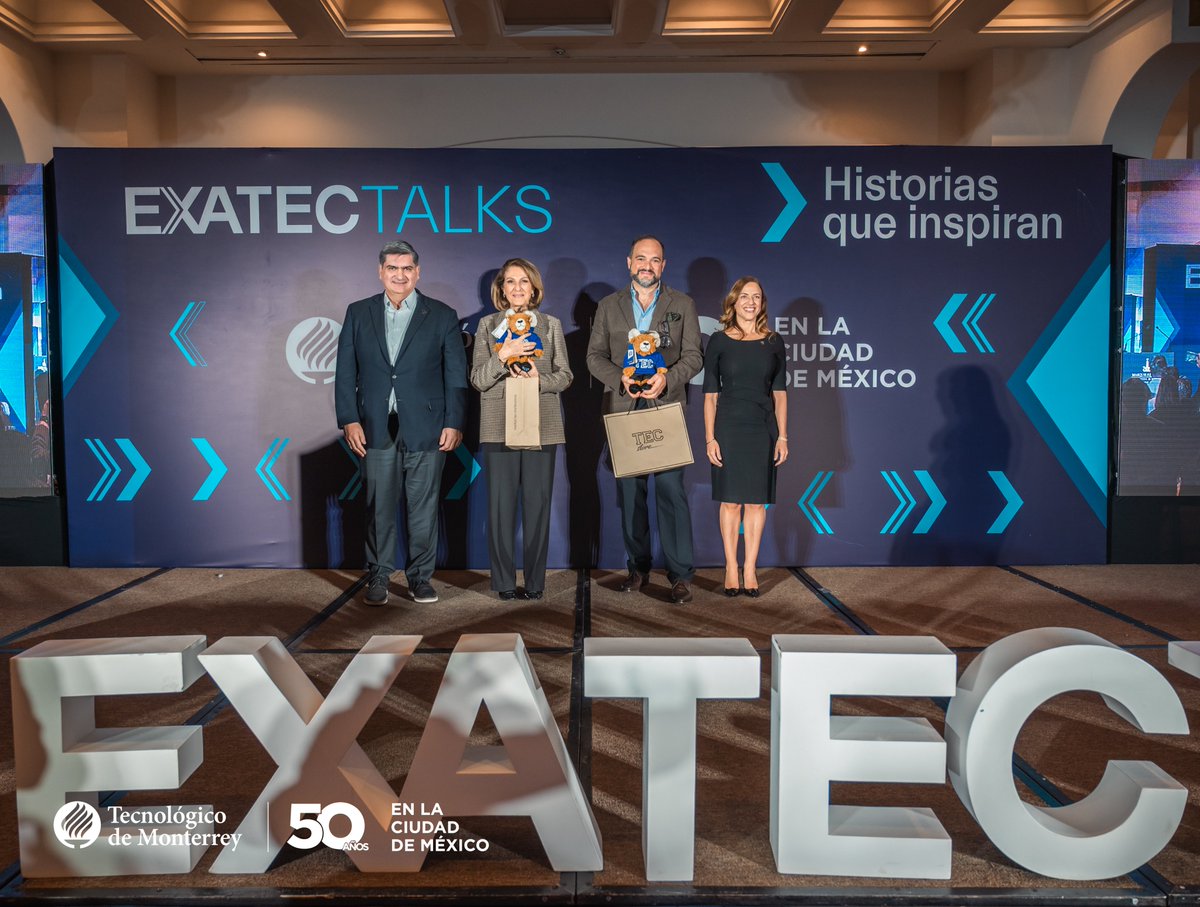 VP_TecCDMX's tweet photo. Rumbo a los 50 años del Tec en CDMX, presentamos EXATEC Talks "Historias que inspiran" con Marcela Velasco y @LeonKrauze. Dos egresados que comparten con nuestra comunidad sus experiencias al transformar vidas en sus ámbitos de trabajo. #EXATECTalks #50AñosTecCDMX https://t.co/ZY3x8dU4eg