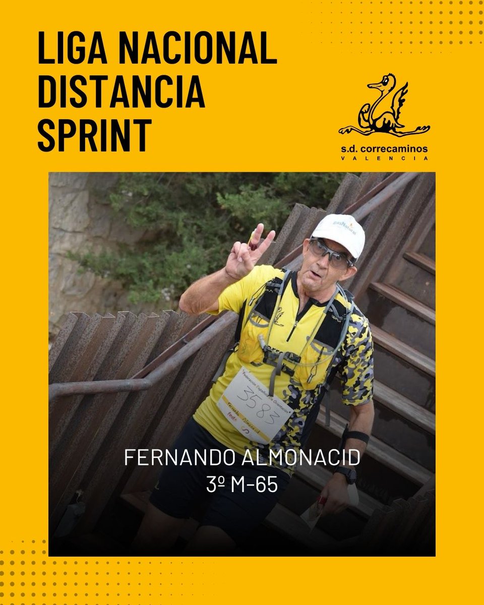 Nuestro correca Fernando Almonacid participó en la prueba de la Liga Nacional de Orientación celebrada en Alcalá del Júcar finalizando  3º en la categoría M-65. 😄🏃🧭