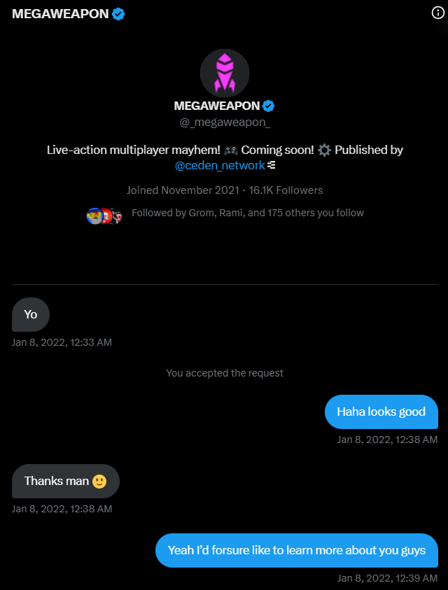 ProofOfEly's tweet image. Almost 4 years ago, @_megaweapon_ DM&apos;d me.

They asked me to check out their game.

It looked good but the game was far from anything I would ever play.

New ownership stepped in &amp;amp; they began to work on it to make it something dope.

Now, after all this time, it&apos;s finally live on…