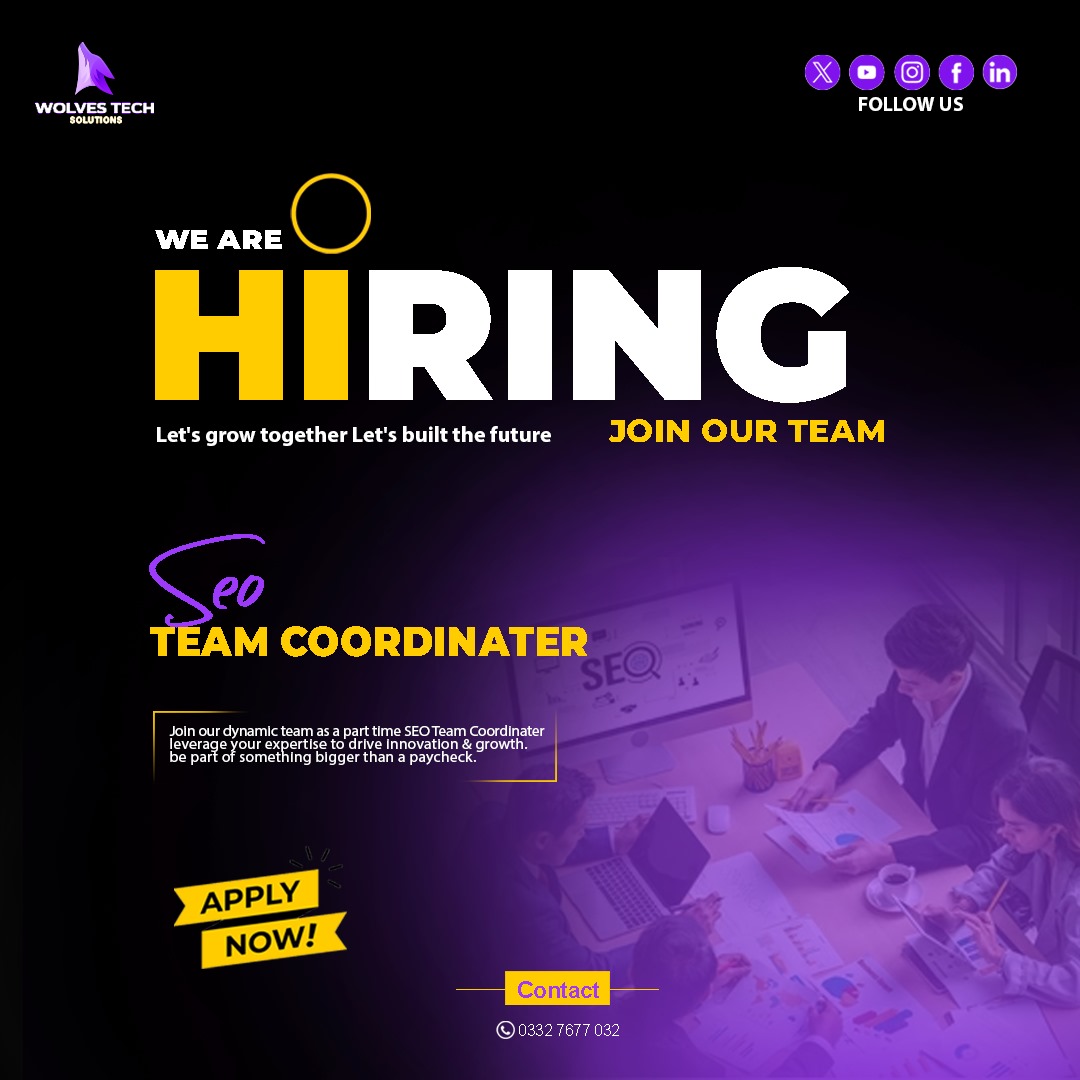 WolvesSolution's tweet image. Are you passionate about search engine optimization and love keeping projects running smoothly? Ready to be the organizational force behind rising search rankings and organic growth?