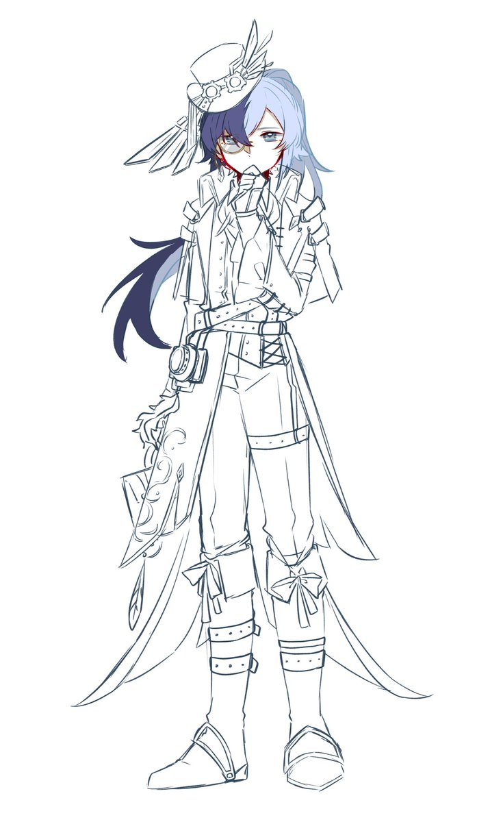SheezerC's tweet photo. 好きなキャラクター限定衣装を描きました！怪盗と探偵、好きになってほしい！
#prsk_FA https://t.co/RTtR8Yt9R1