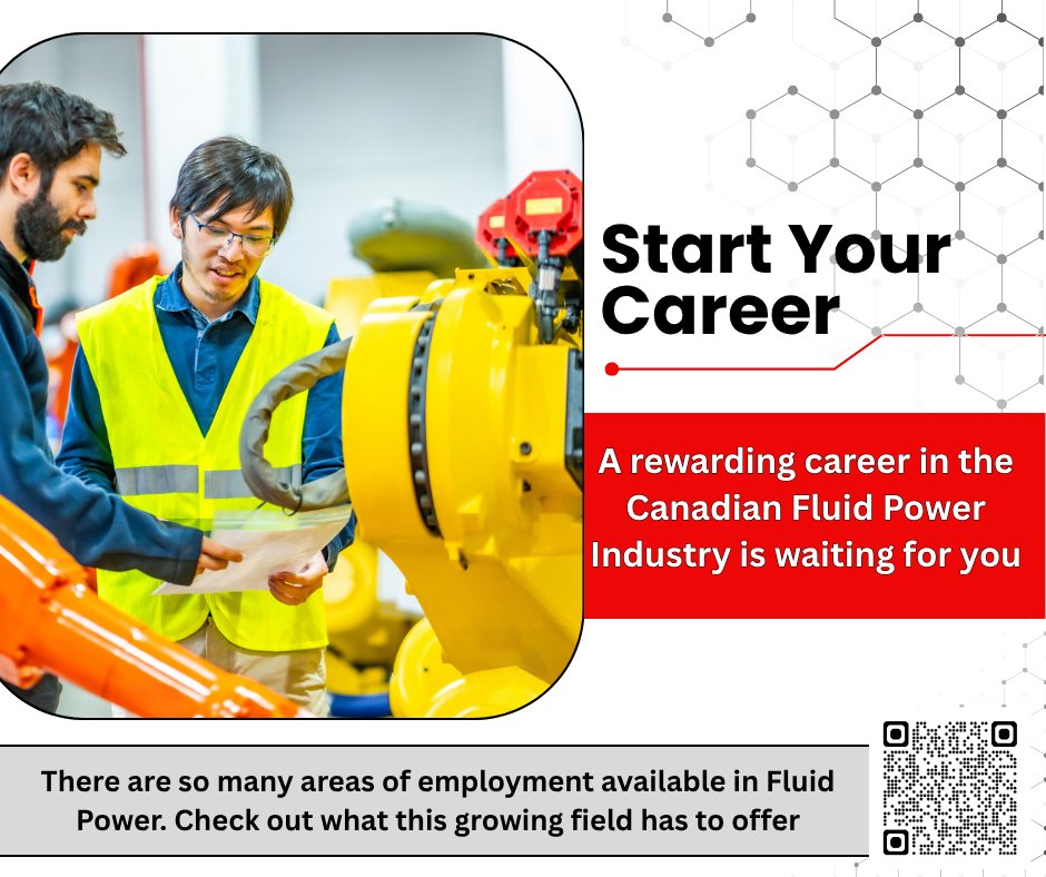 CANADIANFPA's tweet image. Are you ready to begin a career in Fluid Power? This innovative industry continues to move forward and has a wide variety of career paths available.lnkd.in/gkvwPqUY
 lnkd.in/ggvV6k5c
#CFPA #fluidpower #Canada #jobs #employment #careers #hydraulics #pneumatics #HR