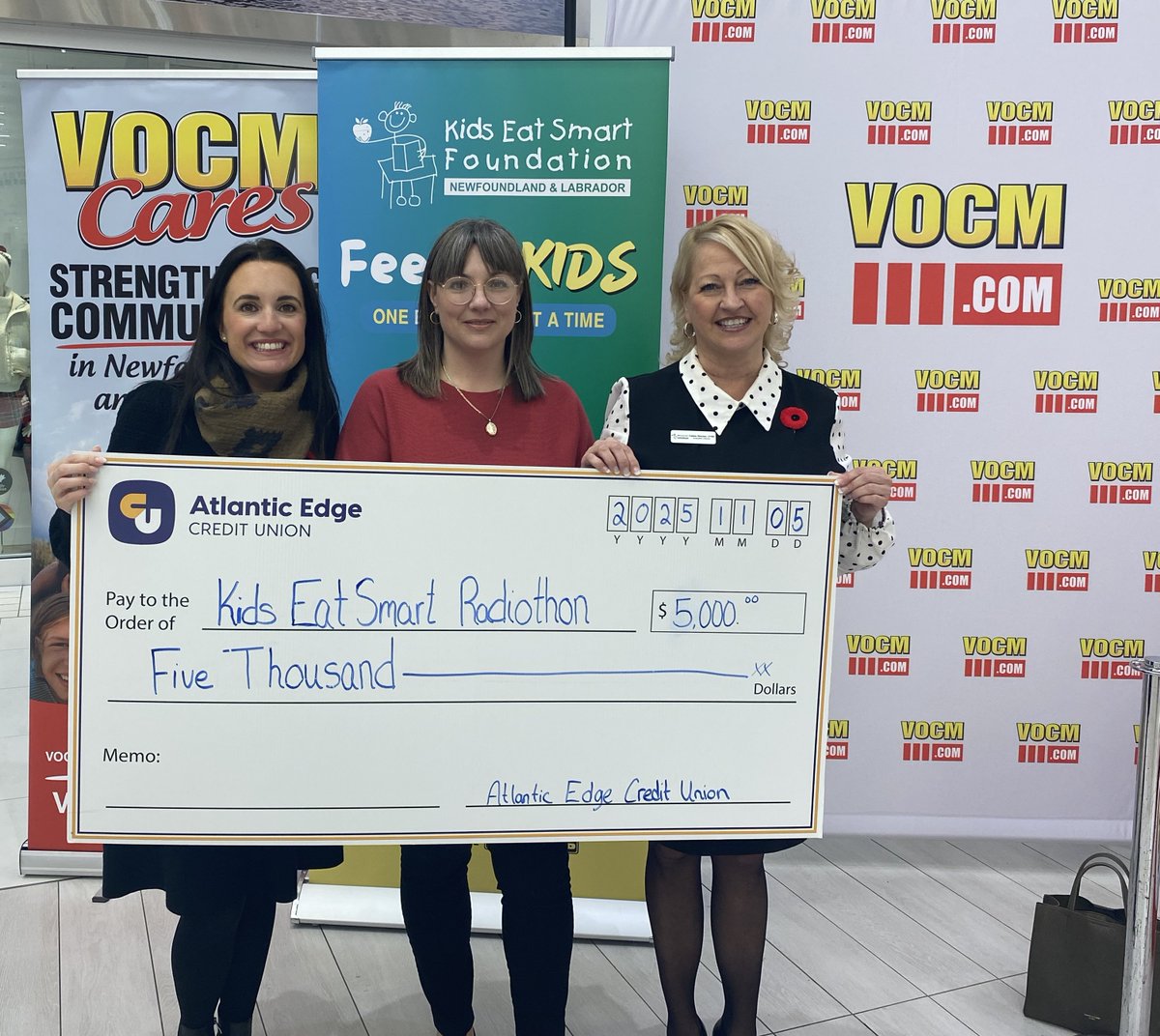 Thank you <a href="/AtlanticEdge_CU/">Atlantic Edge Credit Union</a> for your donation of $5,000. That is 5,000 Breakfasts! 
<a href="/VOCMCares/">VOCM Cares Foundation</a> <a href="/590VOCM/">YOUR VOCM</a> 
#EveryBreakfastCounts #EveryChildCounts #EveryDollarCounts #FeedtheKids