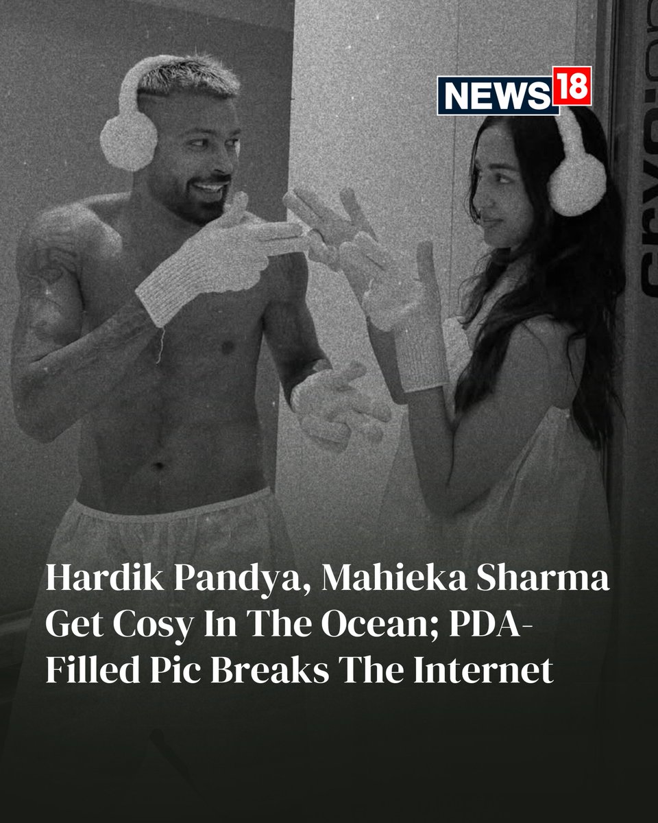 CNNnews18's tweet image. Hardik Pandya’s PDA-filled photos with model Mahieka Sharma from their beach vacation go viral. The cricketer seems to have moved on post his split from Natasa Stankovic.

#HardikPandya #PDA #MahiekaSharma #NatasaStankovic

news18.com/movies/bollywo…