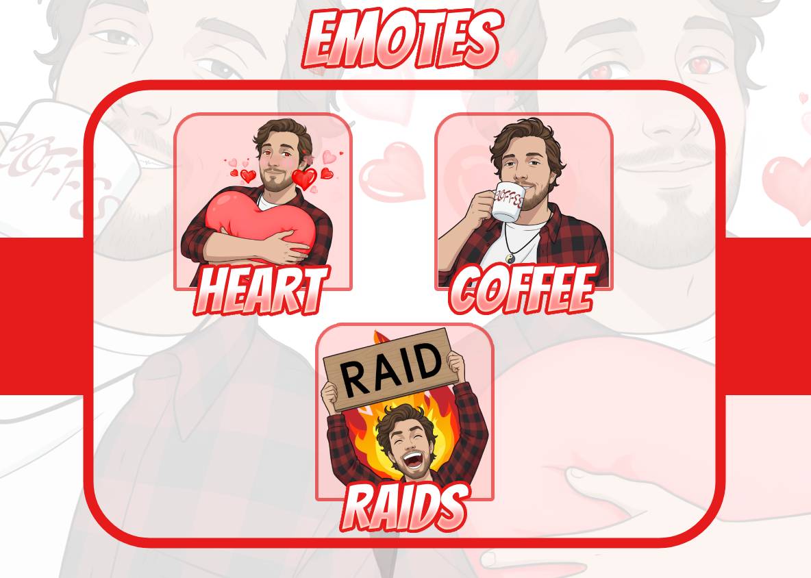 audreylinarts2's tweet image. Just finished these Twitch emotes for my Discord client 💖☕🔥

If you want custom Twitch stuff (emotes, badges, panels, etc.) my DMs are open 💌
#TwitchEmotes #TwitchArt #StreamerDesign #twitch #commissionsopen #Kick #YouTube #emoteartist