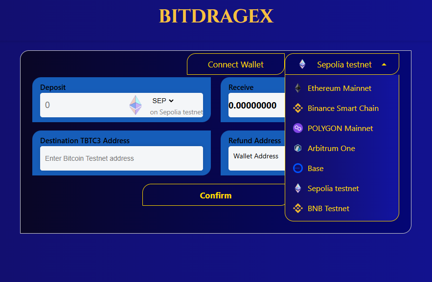 bitdragex's tweet image. 🚀 Big news from BitDragex!
You can now trade from multiple blockchains 🌐
✅ Ethereum Mainnet
✅ BNB Smart Chain
✅ Polygon
✅ Arbitrum
✅ Base
✅ Sepolia Testnet

Connect your wallet and try swapping with #BitcoinTestnet3 #tbtc #metamask #unisat🔥
🔗 bitdragex.com