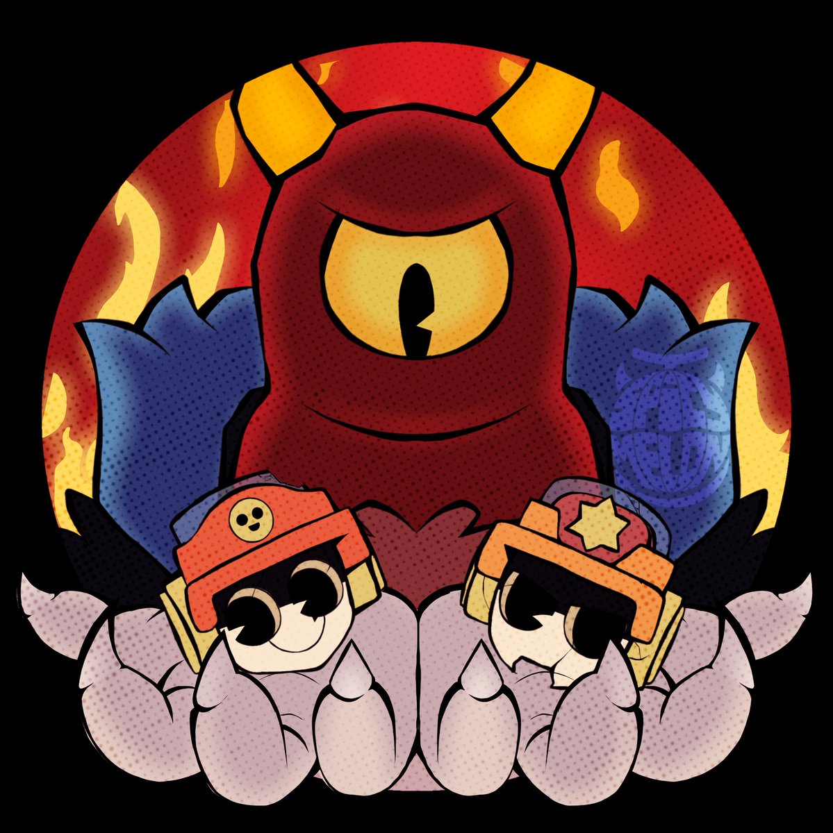 Spiicymeloon's tweet photo. Rico Final BOSS x Cuphead!! #BrawlStars #CupHead #startoons #brawltoons https://t.co/1RXUPUjhHJ