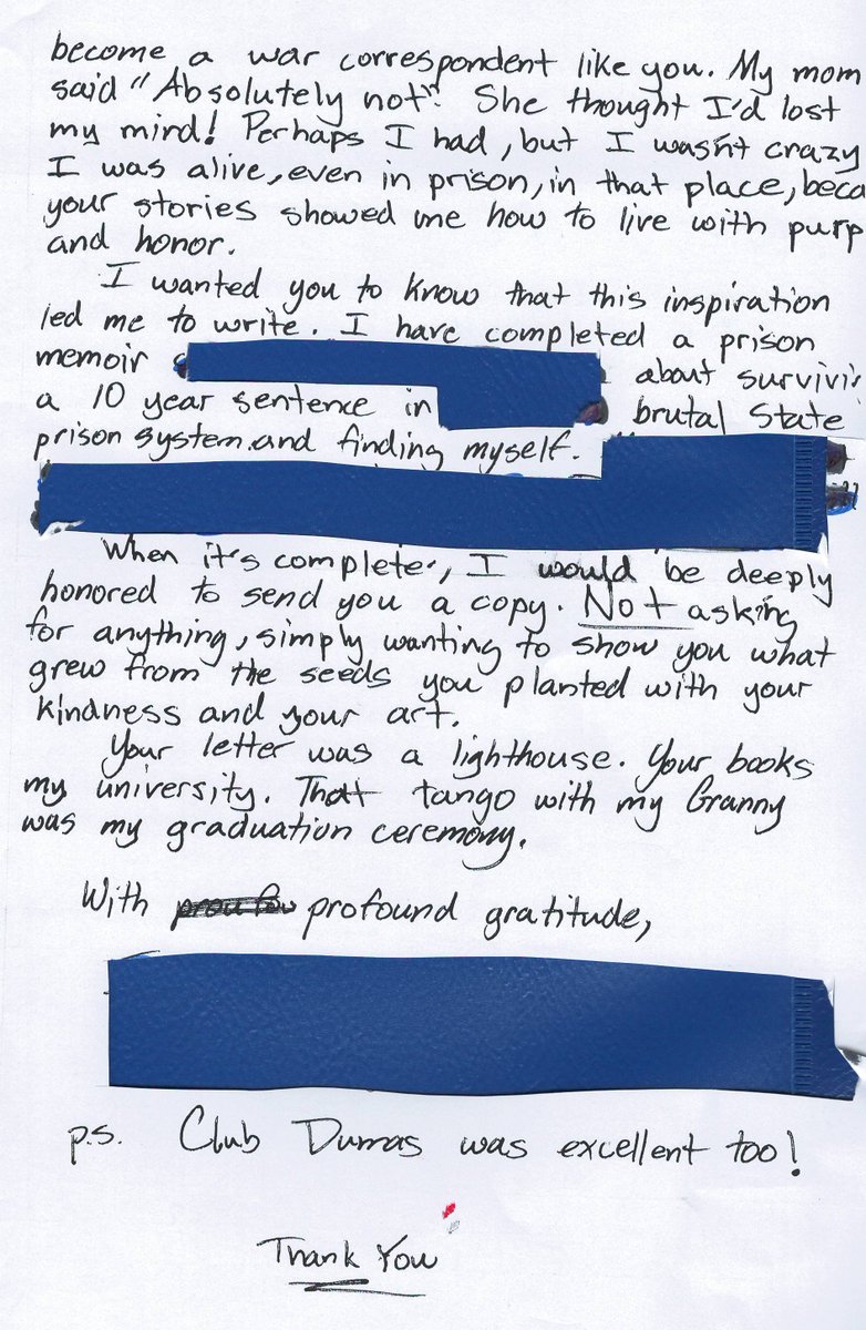 Siempre dije que un lector es un amigo; pero hay cartas de lectores que valen mucho más que cualquier reseña favorable, elogio de editor o premio literario.