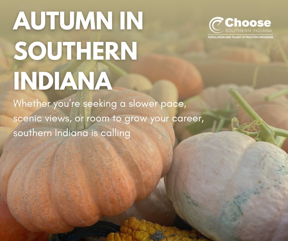 ChooseSoIN's tweet image. Southern Indiana is dressed in gold, red, and orange—and it’s the perfect time to think about new beginnings!
P.S. Did you know we’ll pay you up to $5,000 to relocate here? #ChooseSouthernIndiana #FallInIndiana