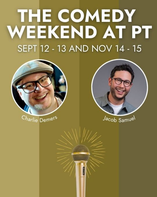 jturnerentgroup's tweet image. Coming up on Fri Nov 14 and Sat Nov 15 don’t miss @PacificTheatre's The Comedy Weekend at PT series!

Join award-winning comedians @charliedemers7 &amp;amp; Jacob Samuel for an evening of classic stand-up.

Tix and more info here bit.ly/3XhU0FK
