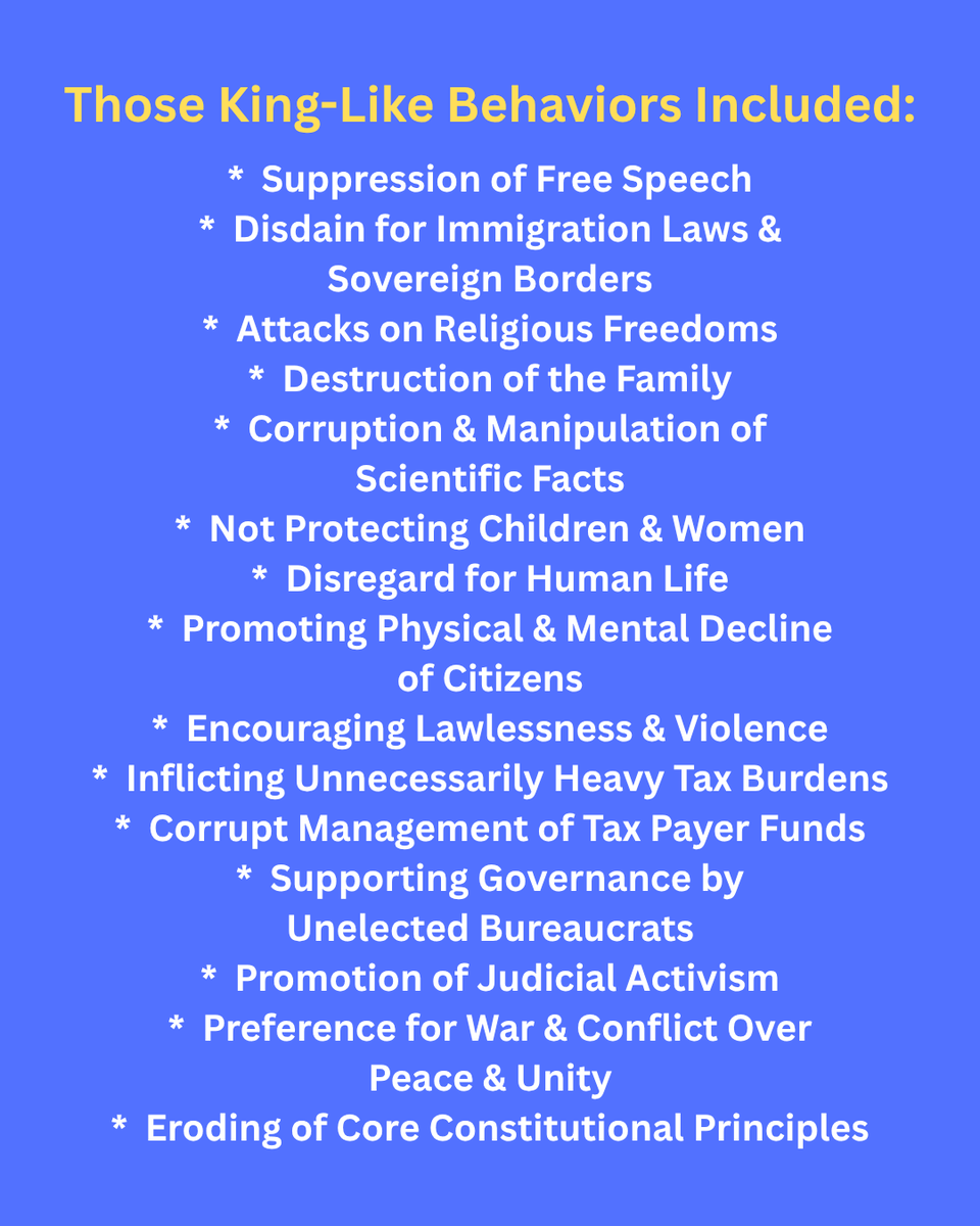 EricPete85's tweet photo. NO KINGS! -- In my opinion the most important "NO KINGS" protest in the past 45 years occurred one year ago today (November 5, 2024).

It showed up in the results of the general election when the people of the United States of America chose an important course correction. https://t.co/E5YhelbzFX