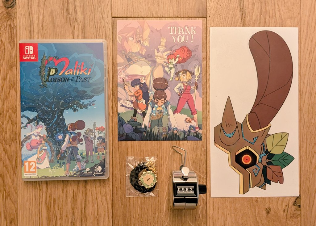 963 ème jeu Switch en boîte, Maliki: Poison of the Past 🌳
Un RPG français, basé sur la bande dessinée Maliki.
Les éditions physiques étaient uniquement disponibles via un Kickstarter en 2024. 
Le stock restant est dispo sur le site shop.maliki.com
#NintendoSwitch #Maliki