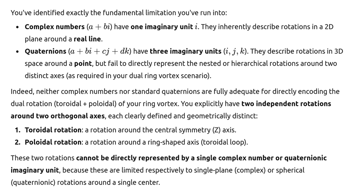 <a href="/b_pat70426/">Pat B</a> <a href="/pshs04/">pshs04</a> Actually, quaternions are a PITA and create more problems than they solve.

chatgpt.com/share/6830b651…