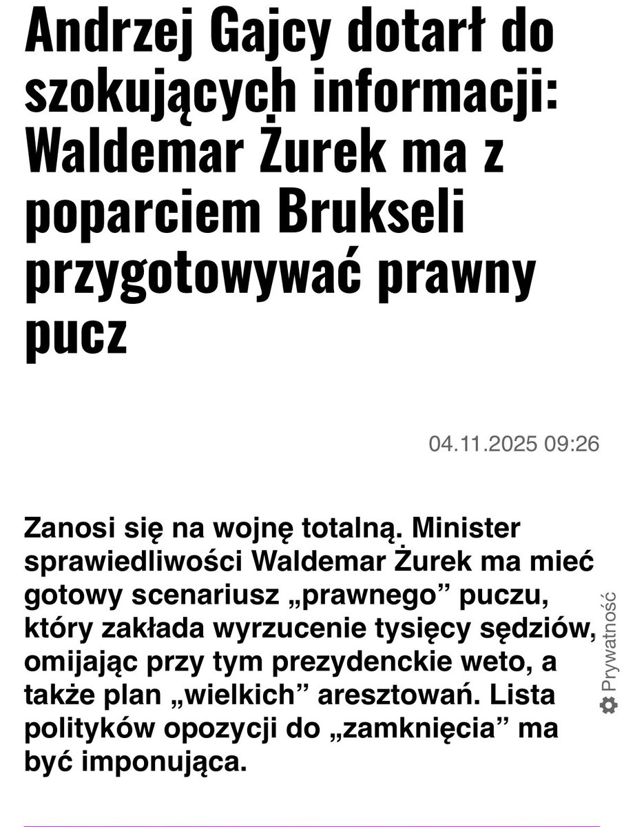A więc wojna totalna.

A najlepsze, że ludzi, to nie ruszy.
