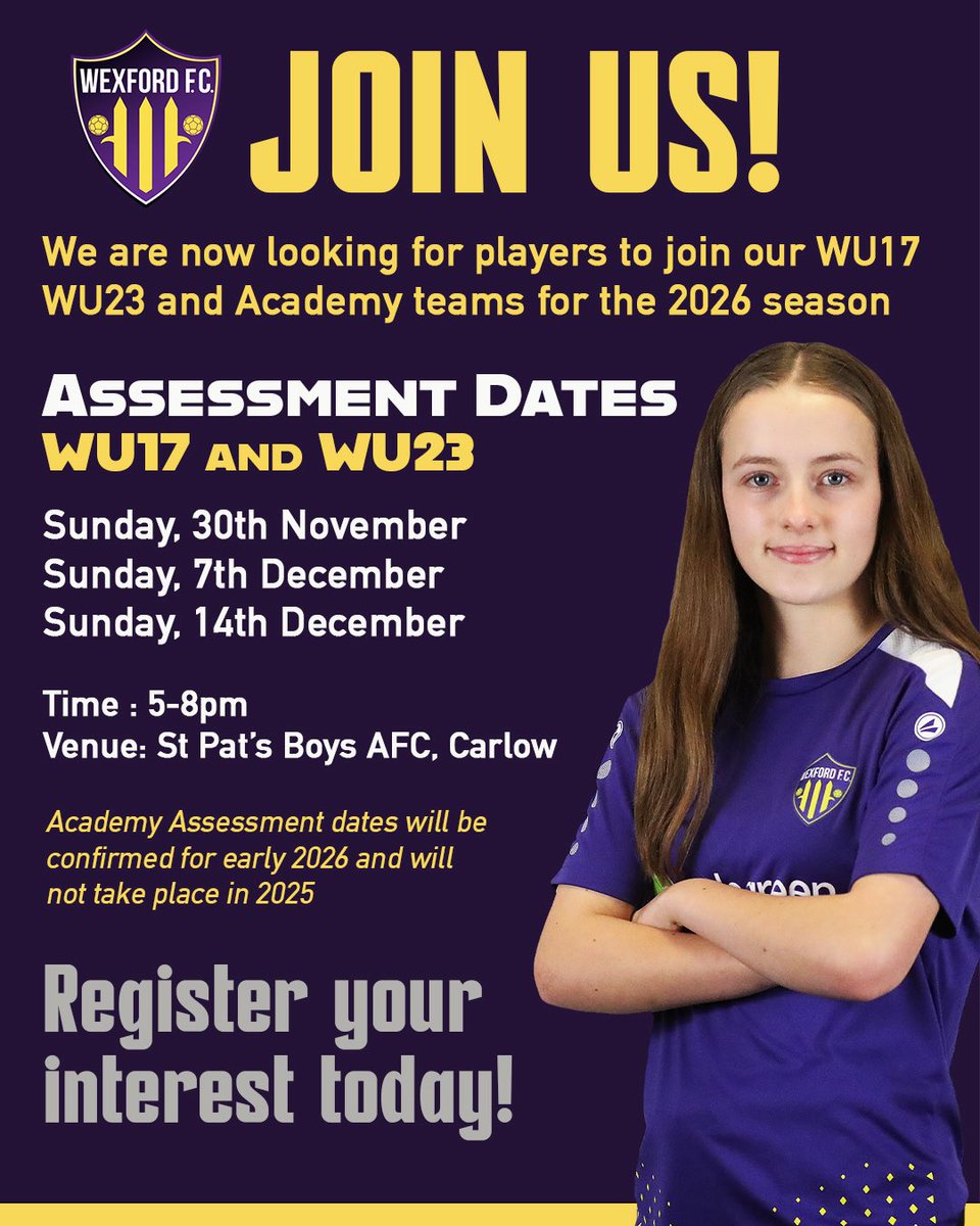 🚨𝐀𝐒𝐒𝐄𝐒𝐒𝐌𝐄𝐍𝐓𝐒 𝐅𝐎𝐑 𝐀𝐂𝐀𝐃𝐄𝐌𝐘, 𝐖𝐔𝟏𝟕 𝐚𝐧𝐝 𝐖𝐔𝟐𝟑

To register your interest please fill out the relevant form:

🟪 𝐖𝐔𝟐𝟑 ➡️  forms.gle/Mb17EZ8b43wGdL…

🟪 𝐖𝐔𝟏𝟕 ➡️  forms.gle/2BWLubpzmMtukW…

🟪 𝐀𝐂𝐀𝐃𝐄𝐌𝐘 ➡️ forms.gle/9kKUcUxbp44SuD…

More info👇