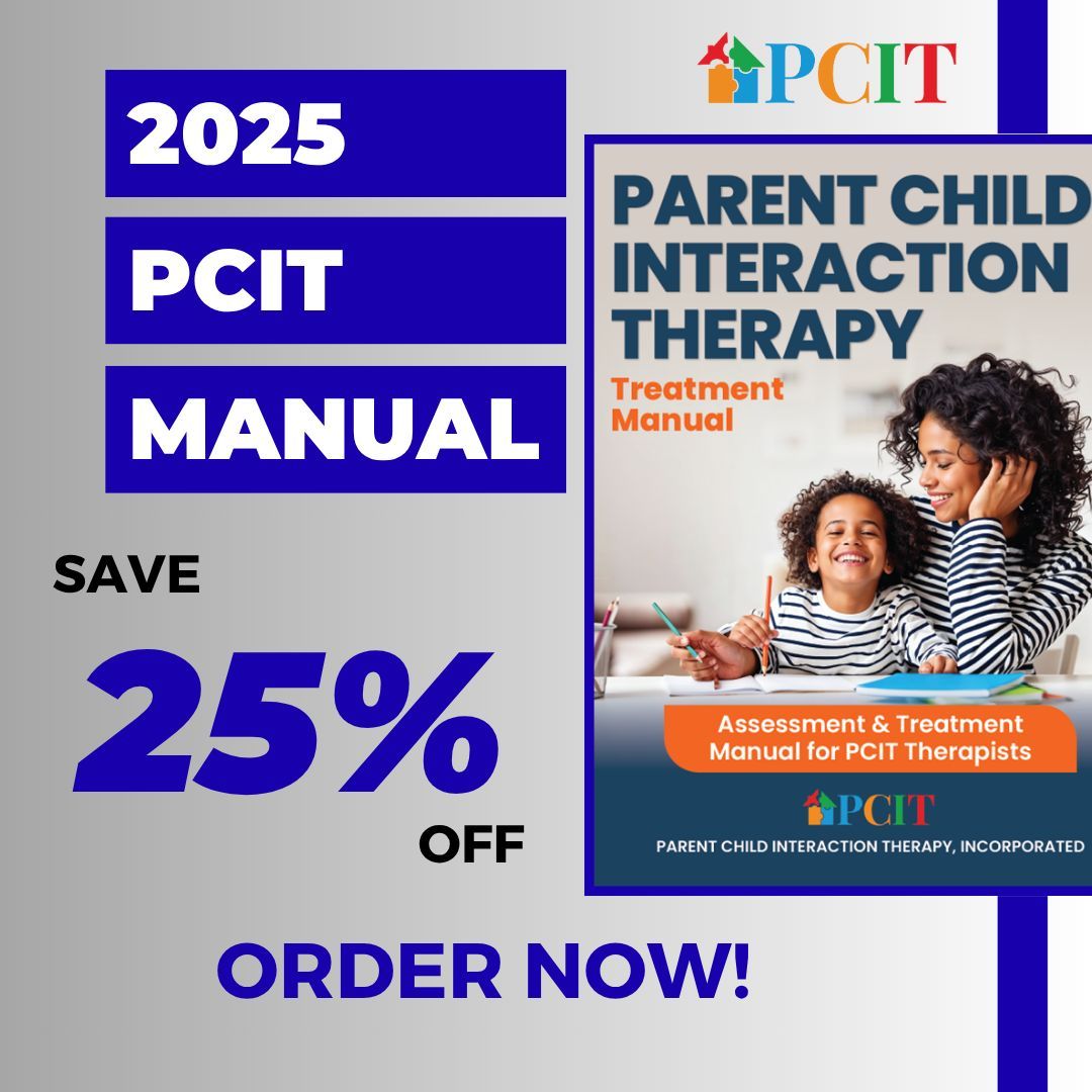 PCIT_Inc's tweet image. It&apos;s a great day to snag yourself a copy of the newest PCIT Treatment Manual! 25% off this 300+ page full color manual packed full of guidance, clinical examples, support and new resources. Here is the link to purchase: parentchildinteractiontherapy.com/product-page/p…