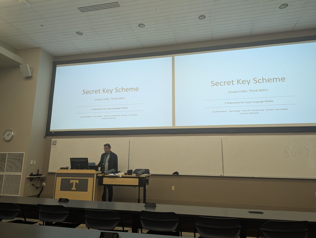 trustaiutk's tweet photo. A huge thank you to Prof. Somesh Jha (@jhasomesh) for a fantastic talk on “Safety of AI through the Lens of Security and Cryptography” at our TRUST-AI Distinguished Speaker Series @UTK_TCE!
🎥 Recording + details 👉 https://t.co/eRUJwC2tWC
#TrustworthyAI #AISafety https://t.co/y3yU71lW6o