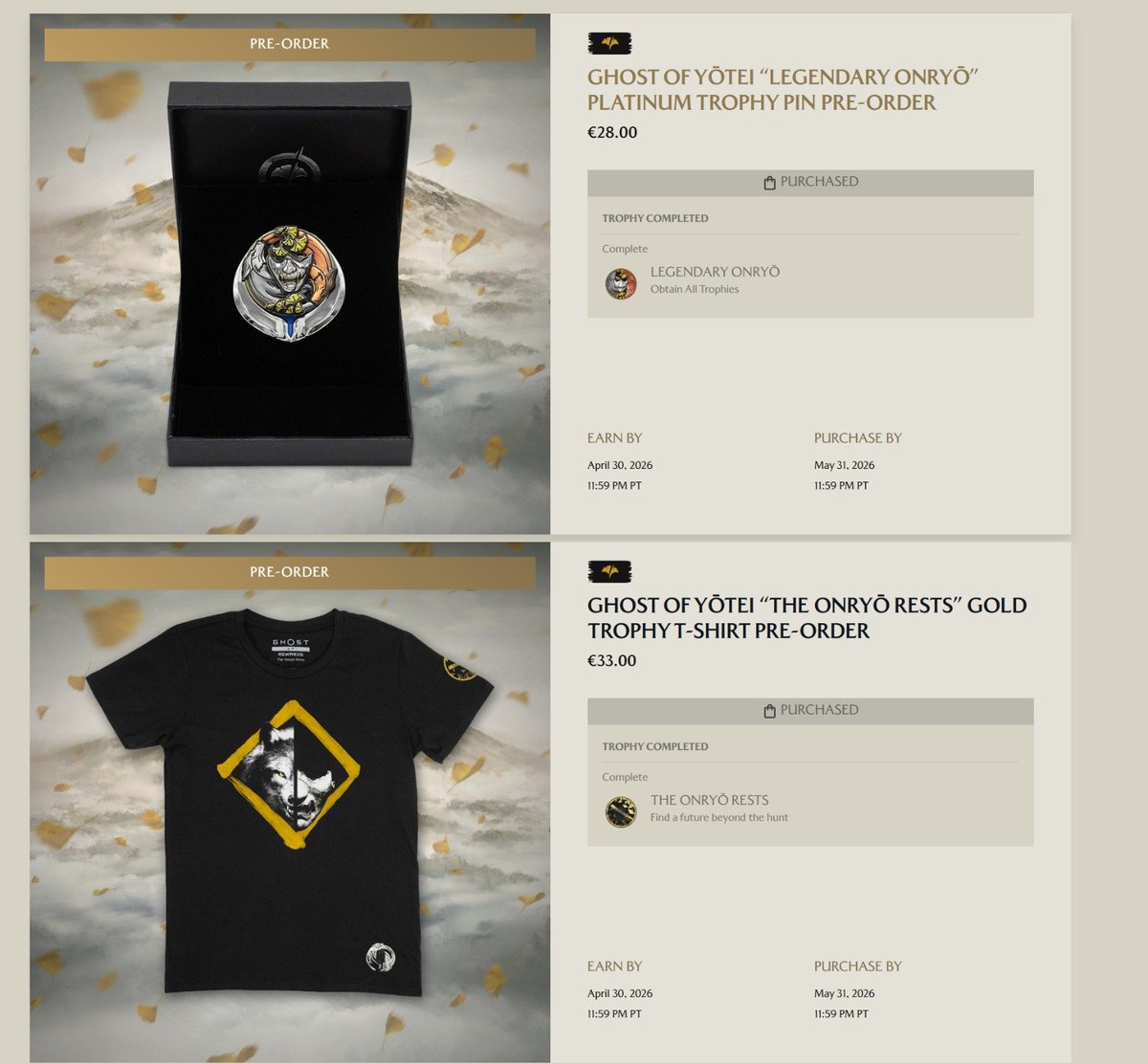 Vlieger202's tweet photo. @SuckerPunchProd Here we go again 😎 Instant buy after the Ghost of Tsushima rewards...  Thanks Sucker Punch https://t.co/tRfc5trrfO