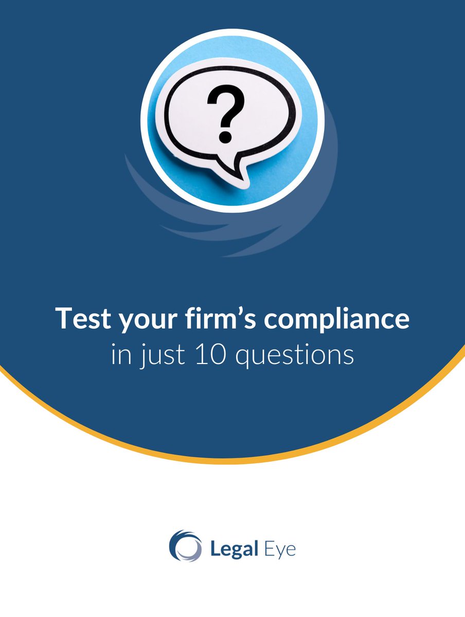 Is your firm audit-ready?

Even small compliance gaps can create big risks.

Try Legal Eye’s free AI-powered Compliance Health Checker:

✅ 10 quick questions
✅ Instant score
✅ Tailored suggestions

👉 chatgpt.com/g/g-6867ee9d4f…