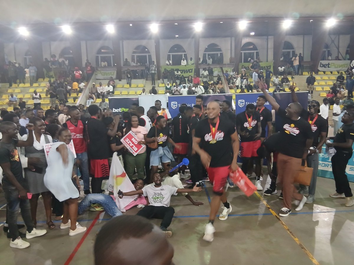 MarkSsali's tweet photo. They will ask, where were you? And you will ask, when what? And I will say, the night the @Namblazers pulled off the seemingly impossible, toppling the indomitable @CityOilers. Unreal, surreal, very real!!!!!! Oh yes, you read that right, we have a new basketball champion! https://t.co/ndJMZEJUd3
