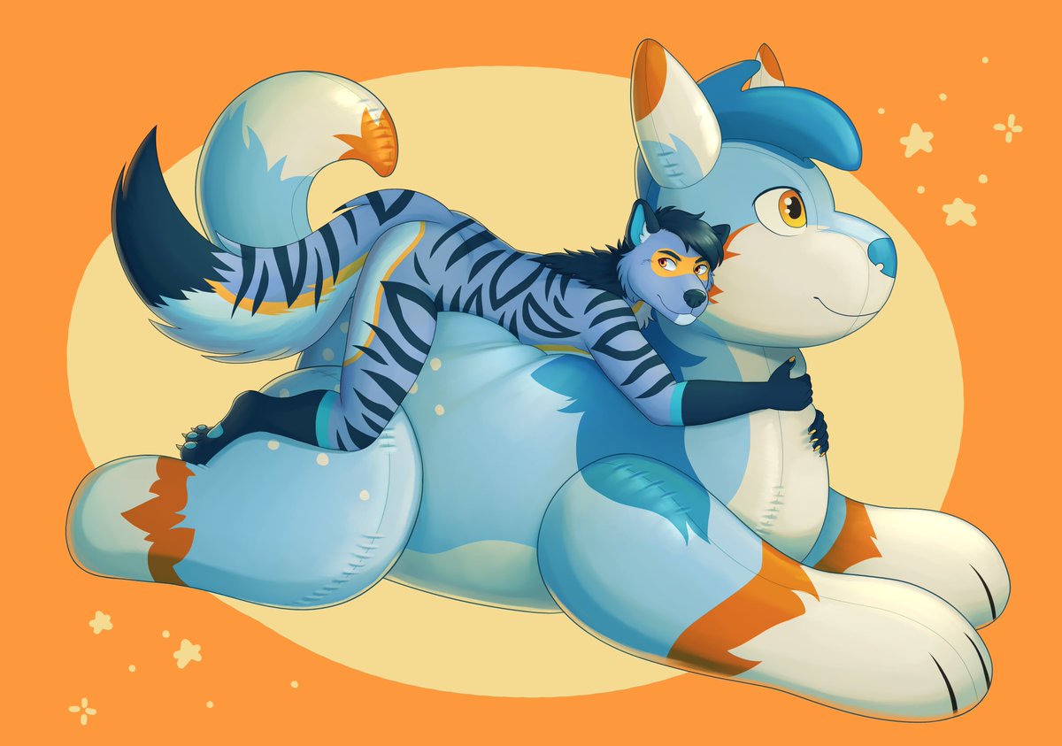 tropicsadie's tweet image. two recent YCHs! 💙💜