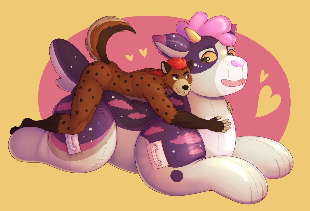 tropicsadie's tweet image. two recent YCHs! 💙💜