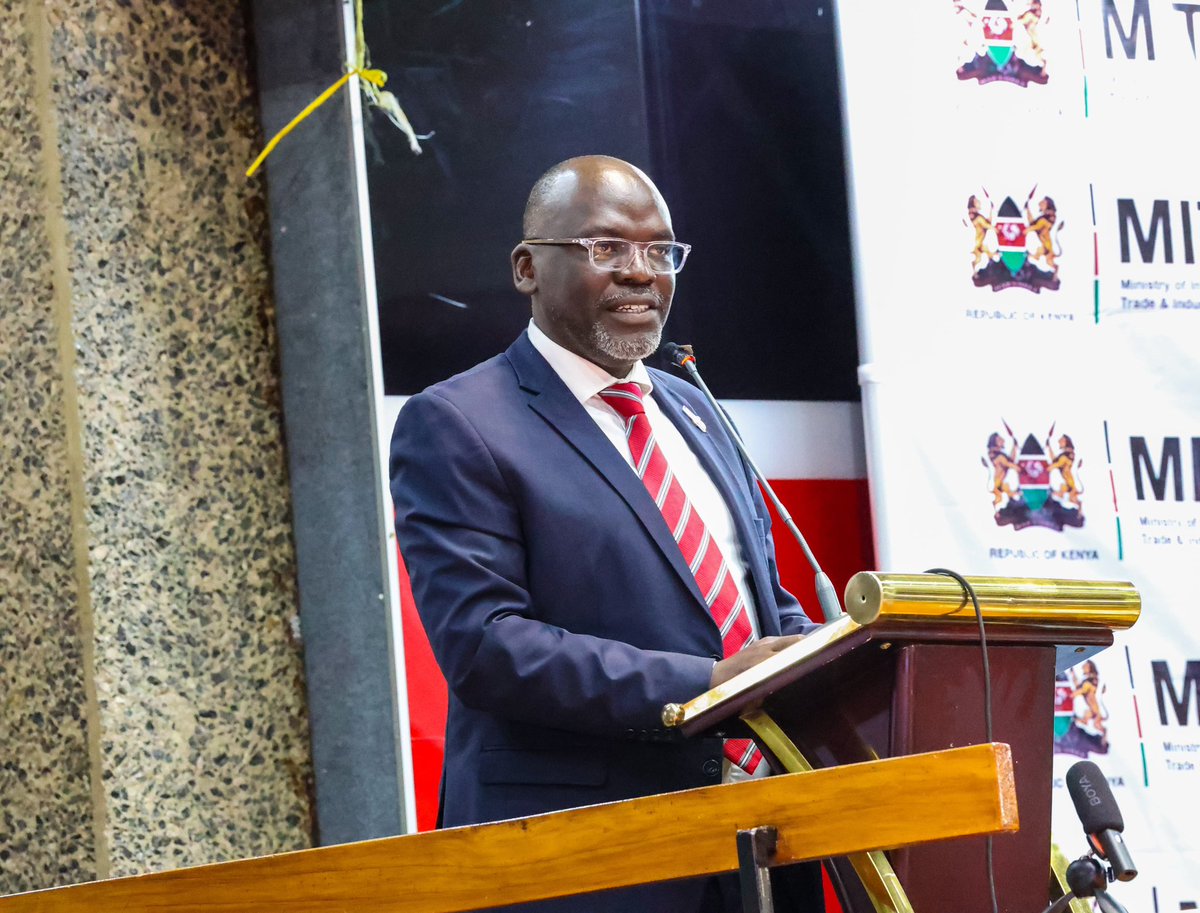 Trade_Kenya's tweet photo. Trade remains a critical enabler of industrialization,serving as the bridge between production and markets. 

A strong industrial base cannot thrive without efficient trade logistics, predictable market access frameworks and supportive policy measures.

The Principal Secretary for Trade Regina Ombam speaking today during the 3rd Industrialization Conference at KICC reaffirmed the  government’s commitment to enhancing market access, diversifying exports and reducing trade barriers to create an enabling environment for local industries. 

Through active participation in regional and bilateral frameworks—including the AfCFTA, EAC, COMESA, the Kenya -EU and UK EPAs and the Kenya–UAE CEPA the PS said Kenya continues to expand opportunities for locally manufactured goods and deepen integration into the continental and global economy.
@KaribuCentreKE @KAM_Kenya @IndustryKE @KEBS_ke