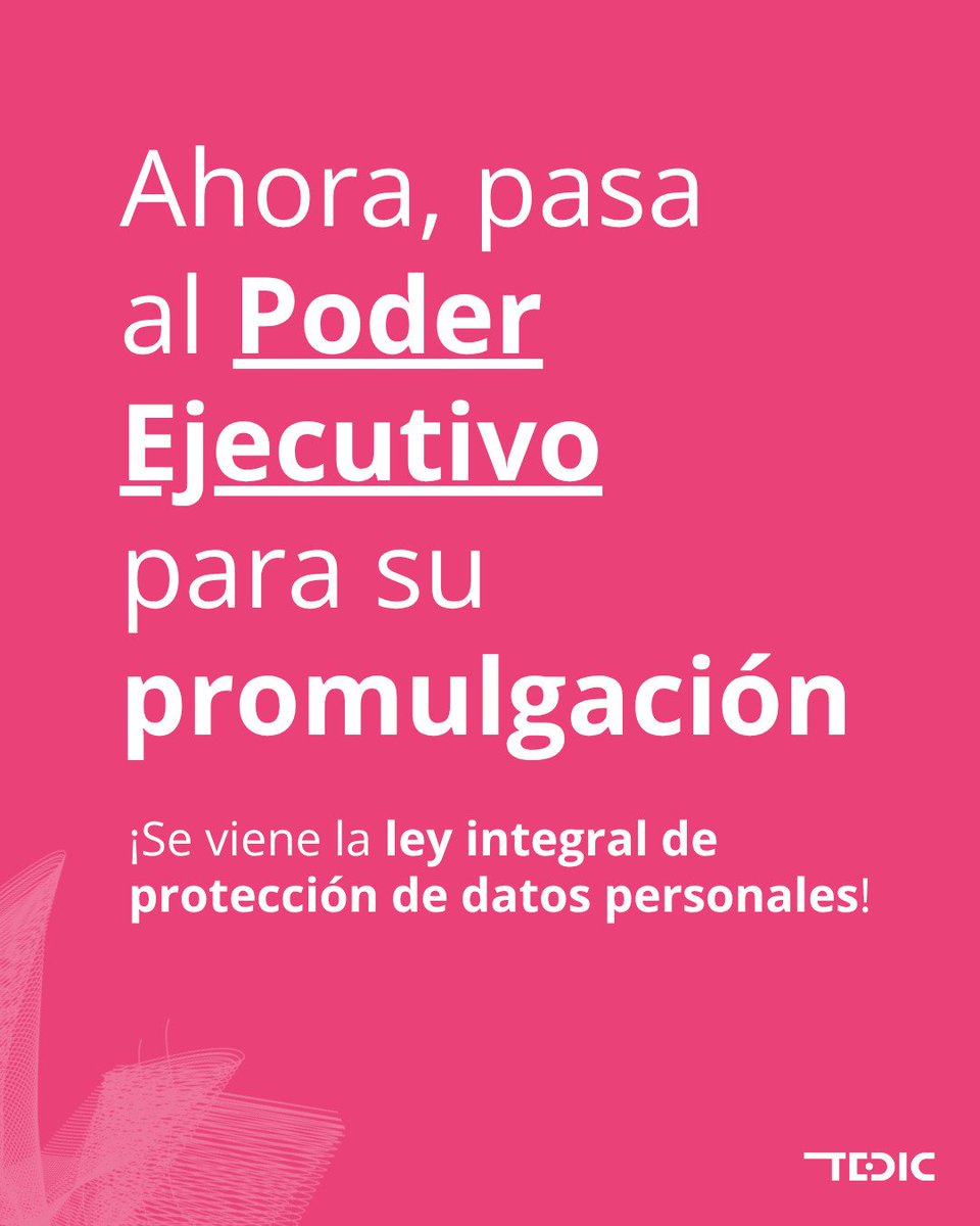 TEDICpy's tweet image. 🏛️Después de nueve años de trabajo constante para instalar este tema en la agenda pública y cuatro años de incidencia sostenida en el ámbito legislativo, hoy vemos concretado un paso fundamental hacia la protección integral de los derechos digitales en nuestro país 🌐💪🏽.