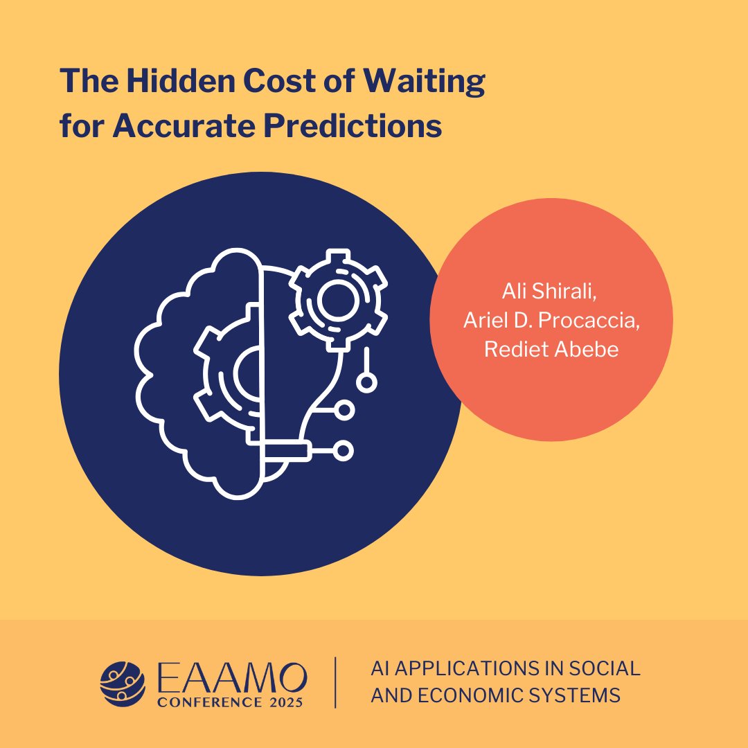 EAAMO_ORG's tweet image. More data isn’t always better📉

The first paper of the session shows that waiting for more accurate predictions before allocating resources like aid, housing, or health support can actually reduce social welfare. 

Read it here ➡️conference.eaamo.org/conference_inf…

#resourceallocation