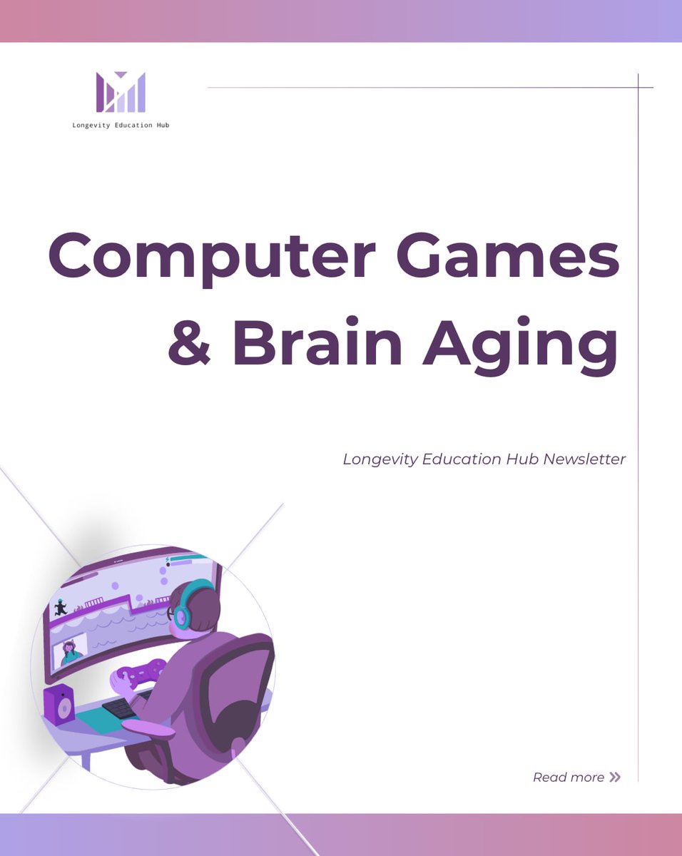 🧠 Could gaming be prescribed as a longevity intervention? This week’s newsletter reviews a new randomized trial on how structured mental exercise affects biochemical changes in the aging brain. Read the full feature via the link in bio.