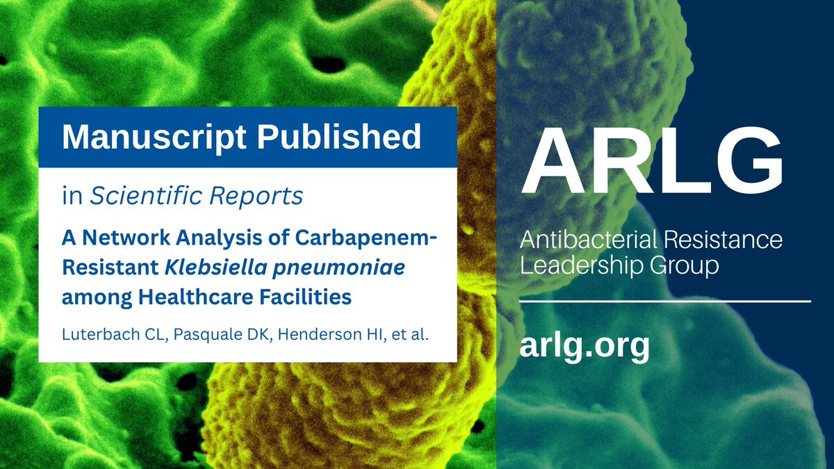 ARLGnetwork's tweet photo. 📰A new #ARLGnetwork paper describes the spread of Carbapenem-Resistant Klebsiella pneumoniae among patients in healthcare facilities. Results indicate CRKp is spreading via asymptomatic patients &amp; regional interventions are needed to reduce transmission. https://t.co/xrYAYFCjTz https://t.co/Z6P9JWq4ML