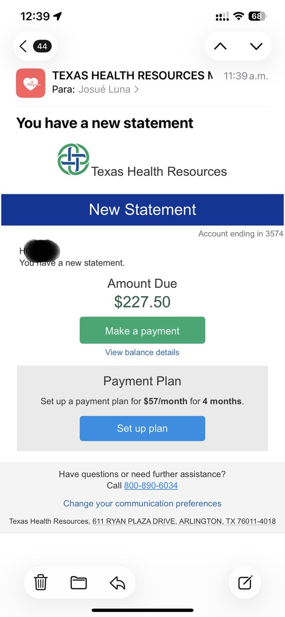 jossvalo's tweet photo. @texashealth I’m getting these emails, and I’m not even in the US. Would you help me to stop these messages? https://t.co/MB2Rg1LFPx