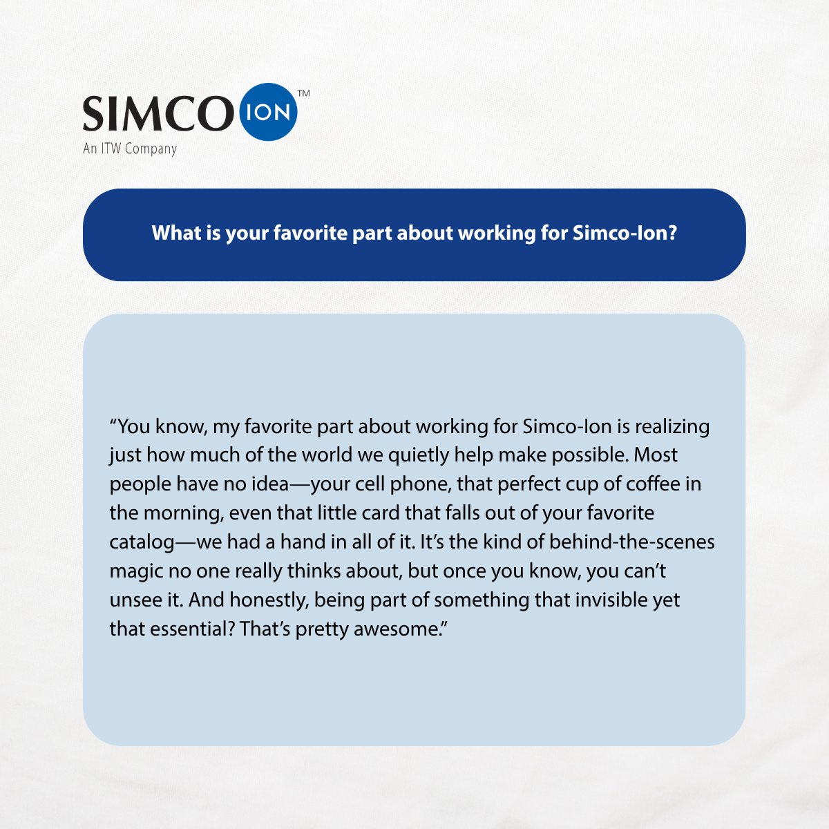 Simco_Ion's tweet photo. Meet Avery Teich, the first feature for our Simco-Ion Specialist Spotlight series 🔦 

Since joining us in 2010, Avery has become an integral part of our team, partnering closely with customers &amp; our global sales team to identify the right static control solutions.

Full Q&amp;A⬇️ https://t.co/piwwI9iawH